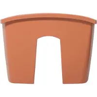 Prosperplast Plantenbak - railing - bruin - 58 cm - balkonbak - Plantenpotten