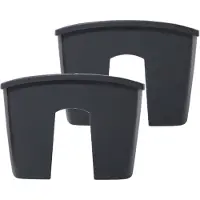 Prosperplast 2x stuks balkon railing opzet plantenbakken/bloembakken kunststof 58 x 28 x 20 cm antraciet grijs kl - Plantenpotten