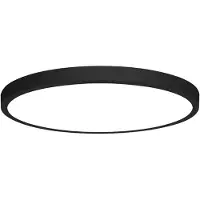 BES LED LED Paneel - Ø30 - 28W - Helder/Koud Wit 6400K - Mat Zwart - Opbouw - Rond - Aluminium