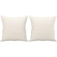 vidaXL Sierkussens 2 st 40x40 cm kunstleer crèmekleurig