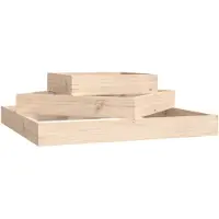 vidaXL Plantenbak 83x83x27 cm massief grenenhout