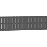 vidaXL Wandhoofdbord 204x3x60 cm massief grenenhout grijs