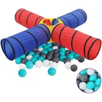 vidaXL Kinderspeeltunnel met 250 ballen meerkleurig