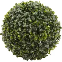 Everlands Buxus bol kunstplant - D26 cm - groen - kunststof - Kunstplanten