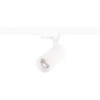 BES LED LED Railverlichting - Track Spot - Prixa Pina - 1 Fase - 20W - Warm Wit 3000K - Mat Wit - Rond - Aluminium
