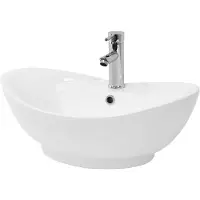 LuxeBath Wastafel 59x20,5x39,5 cm Wit Keramiek ML Design