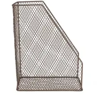 Clayre & Eef Tijdschriftenhouder 23x11x30 cm Bruin Ijzer Lectuurbak Bruin Lectuurbak