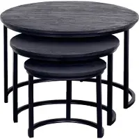Giga Meubel Salontafel Tres Zwart Rond
