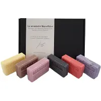 Savon De Marseille Soap bar cadeauset zeep Mamie, Papa, I love you, Cologne, Lavendel scrub, Musc 6x125 gr.