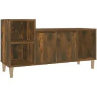 vidaXL Tv-meubel 100x35x55 cm bewerkt hout gerookt eikenkleurig
