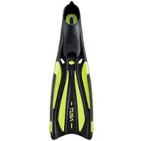 Tusa Solla - High-Performance full-foot duikvinnen met ForcElast-technologie en 20° angled blade design voor efficiënte voortstuwing - Zwart/Geel - FF-23 - Maat XL (46–47) - (28–29,5 cm)