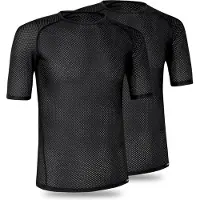 Gripgrab - Ultralight Mesh 2PACK Korte Mouw Base Layer Zomer Fiets Ondershirt Polygiene Zweethemd - Zwart - Heren - Maat XL