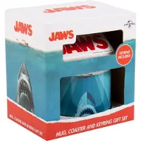 Fizz Creations Jaws - beker & onderzetter & sleutelhanger - cadeaupakket