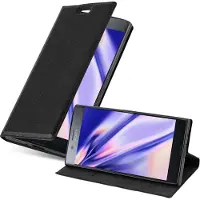 Cadorabo Boek Onzichtbare Magneethoes (Sony Xperia XZ1 Compact), Smartphonehoes, Zwart