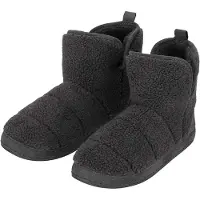 Apollo - Hoge sloffen - Heren - Antraciet - Teddy Wol - Maat 43/44 - Sloffen - Pantoffels heren - Pantoffels heren maat 43 - Sloffen heren maat 43