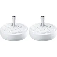 Prosperplast Parasolvoet - 3x - rond - wit - vulbaar - 10 liter - D39 cm
