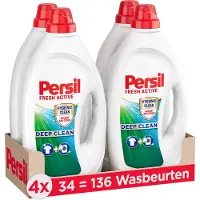 Persil 4x Persil Wasmiddel Gel 34 Wasbeurten Deep Clean Hygienic Clean 1,53 Liter