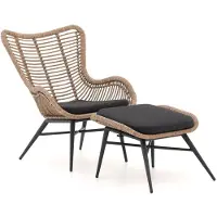 Kees Smit + 10% kassakorting | Intenso Rovello lounge tuinstoel met voetenbank