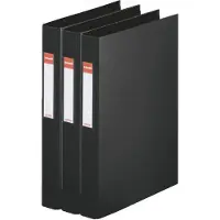 Esselte Ringband mappen/ordners - 6x - zwart - A4 - opbergen - kantoorartikelen