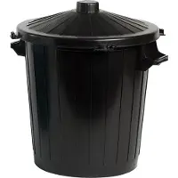 COSY&TRENDY Cosy & Trendy Wasmand met deksel - 50 liter - zwart - 55 x 49 x 58 cm
