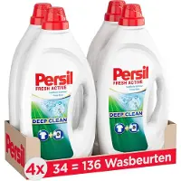 Persil Deep Clean Fresh Breeze - Vloeibaar Wasmiddel - Voordeelverpakking - 4 x 34 Wasbeurten