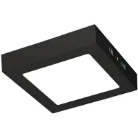 BES LED LED Downlight - 12W - Helder/Koud Wit 6400K - Mat Zwart - Opbouw - Vierkant - Aluminium - 170mm