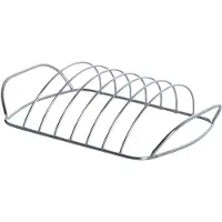 ALL' GRILL Spareribs houder van roestvrij staal, 30 x 18 x 8 cm