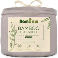 Bambaw Luxe Bamboe Lakens 240x290cm – Ultra ademende stof – Hypoallergeen – Beddengoed - Grijs