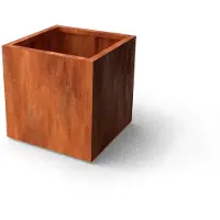 Geroba Plantenbak Quadra roestkleurig 70x70x70 cm