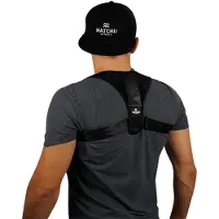 Matchu Sports Houding corrector - Zwart - Zwart | Houdingsondersteuning voor rug & schouder | makkelijk mee te nemen!