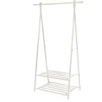 Nancy Nancy's Kledingrek - Kledingstandaard Met Schoenenrek - Wit - 83 x 41,5 x 6,4 cm
