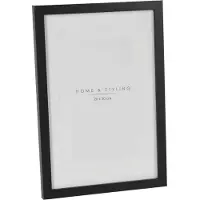 Home & Styling Kunststof fotolijst zwart geschikt voor een foto van 20 x 30 cm - Fotolijsten