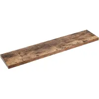Acaza Boeken Plank van 120 cm lang, industrieel design, vintage bruin