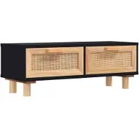 vidaXL Salontafel 80x40x30 cm bewerkt hout en grenenhout zwart