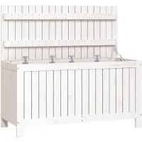 vidaXL Tuinbox 115x49x60 cm massief grenenhout wit
