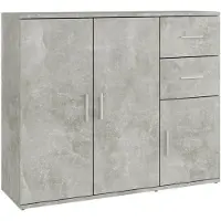 vidaXL Dressoir 91x29,5x75 cm bewerkt hout betongrijs
