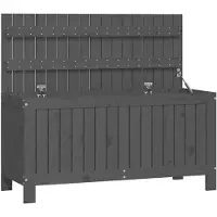 vidaXL Tuinkist, grijs, 108x42,5x54 cm, massief grenenhout