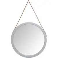 vidaXL Wandspiegel Met Band Ø 55 Cm Zilverkleurig