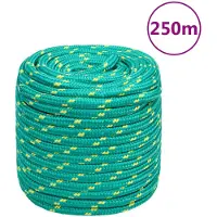 vidaXL Boottouw 16 mm 250 m polypropyleen groen