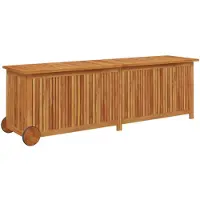 vidaXL Tuinbox met wieltjes 150x50x58 cm massief acaciahout
