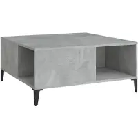 vidaXL Salontafel 80x80x36,5 cm bewerkt hout betongrijs