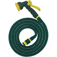OEM Flexibele tuinslang Platinum GREEN met 8 sproeikop-functies, 33m, TÜV Süd-zegel, m. adapter & verbindingsstuk, willekeurig uitbreidbaar