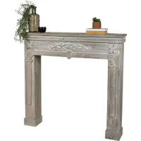 Urban Living "COTTAGE" HOUTEN SCHOUWOMBOUW GRIJS GEKALKT 104X17XH100CM
