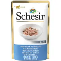 Schesir 12x Kattenvoer Tonijn en Sardines in Gelei 85 gr