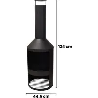 Progarden Pro Garden tuinvuurplaats, staal - 134 cm - zwart