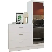 Homitis Locelso multifunctionele kast | Melamine coating | 3 laden | Wit