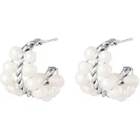 Yehwang Statement oorbellen- parels- Zilver- RVS- | Cadeau voor haar | Tieners | Moederdag