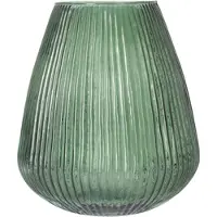 Excellent houseware glazen vaas / bloemen vazen - groen - 25 x 37 cm