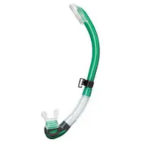 Tusa Platina II Hyperdry – Premium snorkel met Hyperdry-systeem en hypoallergene siliconen mondstuk – Lichtgroen/Transparant – SP-170 EG