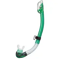Tusa Hyperdry Elite II – Premium snorkel met droogtop systeem en hypoallergene siliconen mondstuk – Lichtgroen/Transparant – SP0101 EG